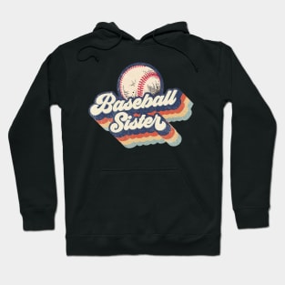 Retro Baseball Sister Mother's Day Hoodie
